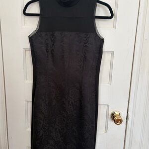 Simply Vera Vera Wang Black Patterned Midi Dress